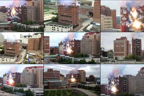 Wellington Hotel demolition multi-angle